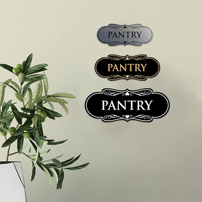 Designer Pantry Sign (Brushed Gold) - Medium (5 Pack) - Image 4