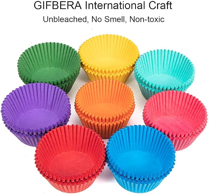 Bright Rainbow Standard Cupcake Liners Solid Colorful Paper Baking Cups 400-Count - Image 3