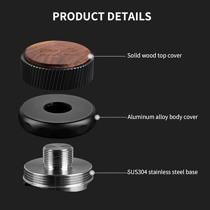 Bincoo 51mm Espresso Distribution Tool,Adjustable Depth Coffee Distribution-Espresso Coffee Leveler Tool for Bottomless Portafilter-Barista Espresso Accessories (51MM)