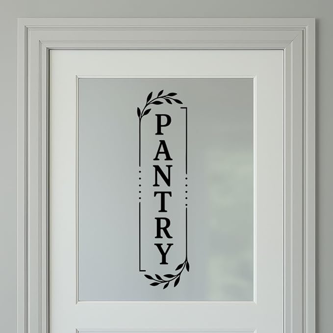 Black Pantry Door Vinyl Decal, Pantry Decal, Pantry Sticker, Vinyl for Glass, Pantry Door Farmhouse Kitchen Decor Sticker, 18 * 5 Inch - Image 5