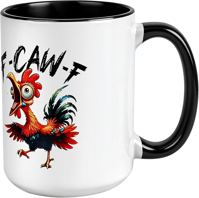 Funny Coffee Mugs for Women Men,15oz Ceramic Novelty Chicken Cup | Novelty Mugs,Fun Birthday Gifts for Friends,Family,Cool White Elephant Gifts for Adults,Unique Office Gag Gifts for Coworkers by YKSINX