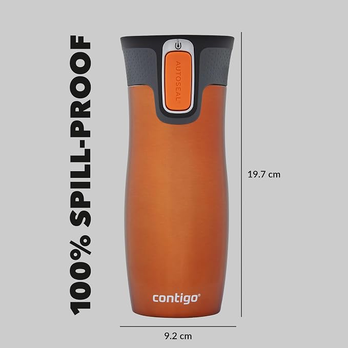 Contigo West Loop Autoseal Travel Mug, Stainless Steel Thermal Mug, Vacuum Flask, Leakproof Tumbler, Coffee Mug with BPA-Free Easy-Clean Lid - Image 9