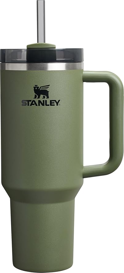 STANLEY Quencher H2.0 Flow State Tumbler, 40 oz, Dried Pine | Handle and Straw | 3-Position Lid | Cup Holder Compatible for Travel | Insulated Stainless Steel Cup | BPA-Free by Unknown