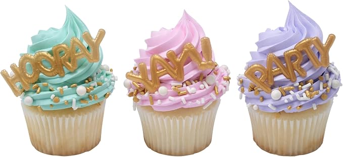 DecoPac Gold Celebration Wishes Fusion Mix Sprinkles, 26oz, Shaped Candy Sprinkles in Handheld Container, Edible Decorations For Celebration Cakes, Cupcakes, Cookies and Donuts - Image 10
