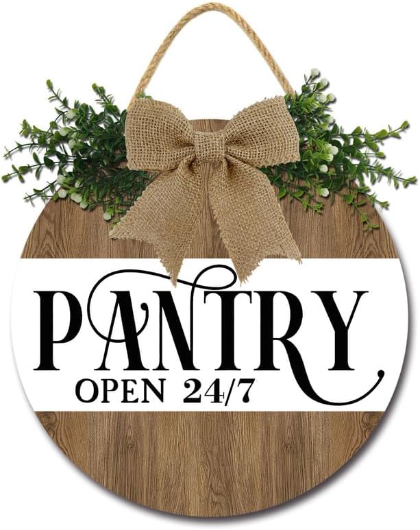 Pantry Sign Pantry Wall Decor Farmhouse Pantry Sign Wooden Rustic Pantry Sign Retro Pantry Hanging Sign Wooden Art Printed Decor for Home Pantry Room Holiday Decoration 11 Inches by Sokomurg