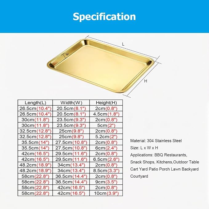 6 Pcs Stainless Steel Baking Sheet Set, Durable Oven Tray for Easy Clean, Dishwasher Safe Cookie Sheet for Roasting, 35.5x27.5x6cm (14x10.8x2.4") Kitchen Essential - Image 2