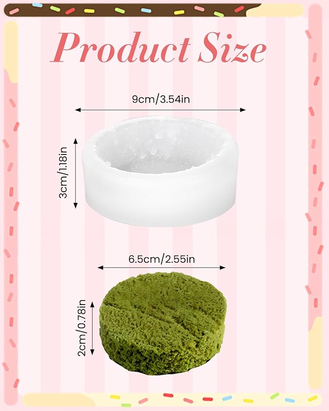Round Bread Fondant Mold, Artificial Food Silicone Mold, Toast Shape Candle Molds, Simulated Fluffy Soap Moulds, French Design Snack Mold for Aromas Chocolate Clay Resin - Image 3
