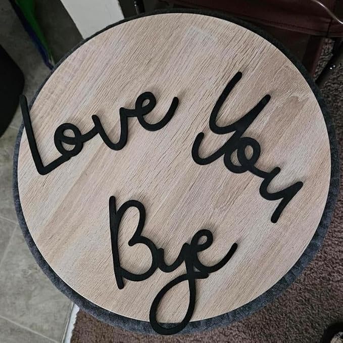 2025 New Year Gift - Cute Metal Door Topper Love You Bye Over Door Frame Decor Corner Sign Black Ornaments Wood Decorations Funny Christmas (Love You Bye-A) - Image 7