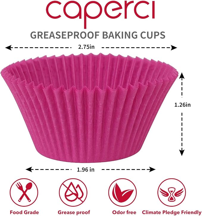 Caperci Rainbow Standard Cupcake Liners Bright Colorful Muffin Baking Cups 350-Count, Odorless, Upgraded & Food Grade Grease-Proof Paper - Image 2