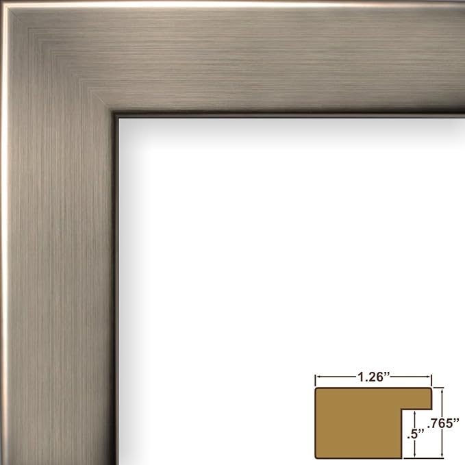 Craig Frames 13 x 19-Inch Picture Frame, Smooth Wrap Finish, 1.25-Inch Wide, Silver Stainless - Image 2