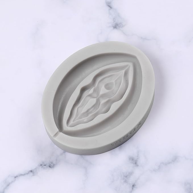 1Pcs 3D Vulva Shape Silicone Mold DIY Baking Mold Chocolate Cake Molds Female Male Organ Fondant Cookie Mould for Cakes Cookie Cupcakes Grey White One Size
