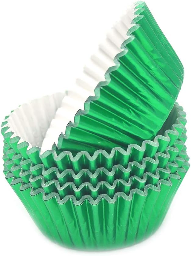 Standard Green Foil Cupcake Liners Muffin Baking Cups for Party and More, 100-Count - Image 3