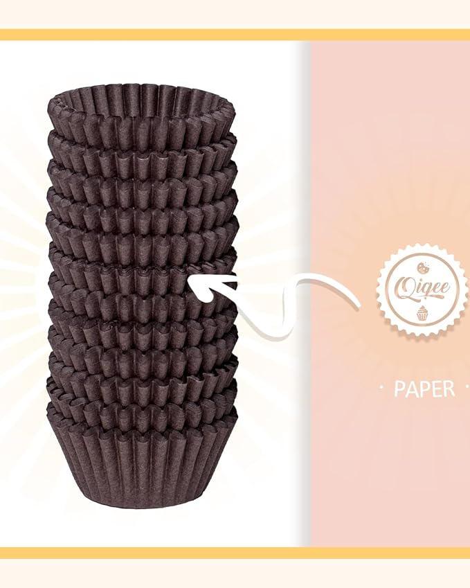 qiqee Coffee Cupcake Liners, 600 Count, Mini Size - Image 4