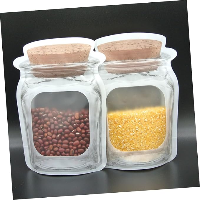 ERINGOGO 50pcs Small Self-sealing Jar Bags for Cookie Packing Decorative Food Storage Pouches Stand-up Snack Wrapping Bags Creative Design for Baked Goods and - Image 4