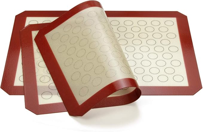 Wildone Baking Sheet with Silicone Mat Set, Stainless Steel Cookie Pan with Baking Mat, Size 16 x 12 x 1 Inch, Set of 4-2 Sheets + 2 Mats - Image 4