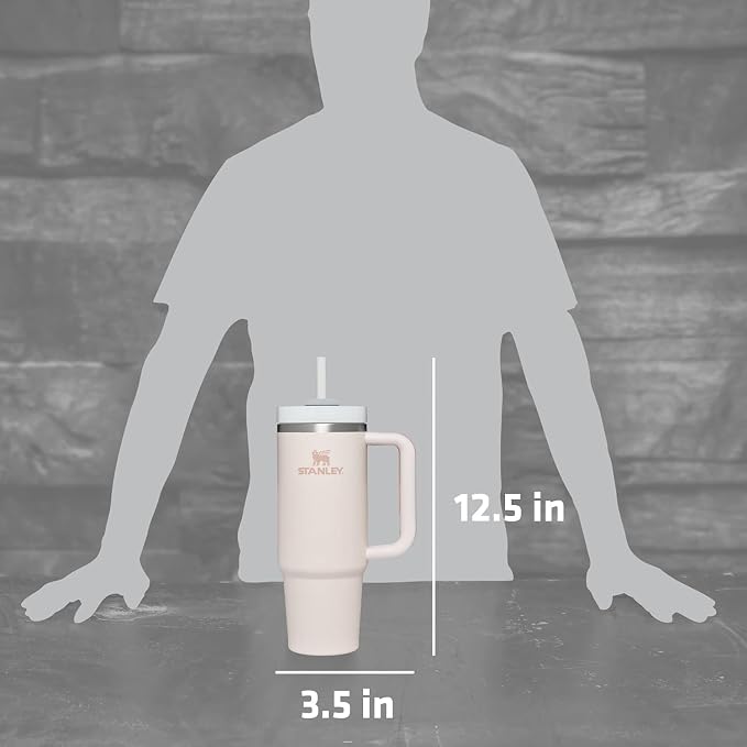 STANLEY Quencher H2.0 Flow State Tumbler, 30 oz, Rose Quartz - Image 2