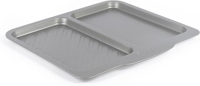 Salter Essentials Split Baking Tray, Rectangular Non-Stick Oven Tray | Carbon Steel Construction, Dishwasher Safe, PFOA-Free Coating, Made In The UK, For Chips And Pastries, 1 Tray - Image 8