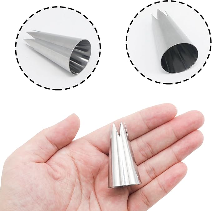 1 Piece 1M Piping Tip, Stainless Steel Icing Nozzles, Cake Baking Tools for Buttercream, Birthday Cake, Cookie Icing, Cupcake or DIY Art (1M)