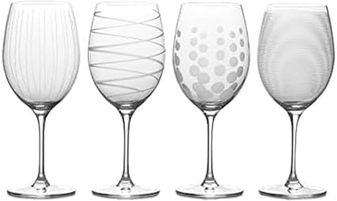 Mikasa Cheers Bordeaux Wine Glass, Set of 4, 24 Ounce, Clear by Mikasa