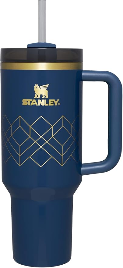 Stanley Quencher H2.O FlowState™ Tumbler 40 oz Nightfall Gloss Deco | Handle and Straw | 3-Position Lid | Cup Holder Compatible for Travel | Insulated Stainless Steel Cup | BPA-Free by Unknown