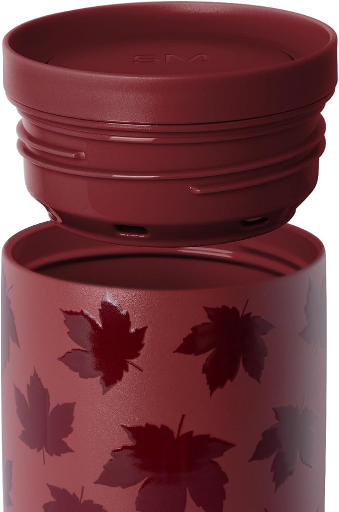 Simple Modern Halloween Travel Coffee Mug 360° Lid | 16oz | Leaves | Voyager Ceramic-Lined Insulated Stainless Steel Coffee Tumbler, Iced Coffee Cup, Mug with Lid |Autumn Maple - Image 5