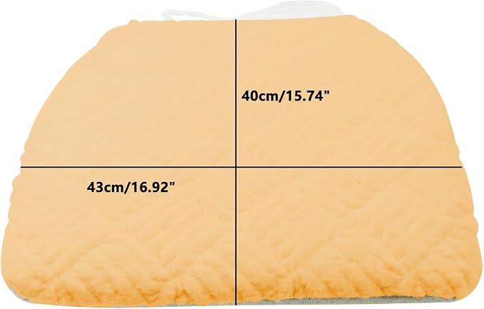 Plush Chair Cushion, Oval Chair Cushion Pad,Ultra Soft Nonslip Seat Pad,Comfortable Chair Cushion Cover,2PCS Memory Foam Chair Seat Cushion for Home Office Kitchen Dining Chairs Yellow - Image 2