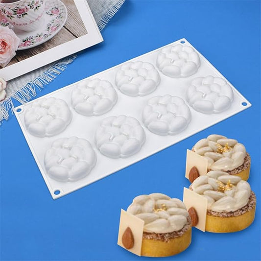 mostsom Chocolate Almonds Molds Silicone 8 Cavities Chocolate Candy Fondant Mold Mould for DIY Baker Soap Mold (Almonds G1_11.8x6.88x0.72inch)