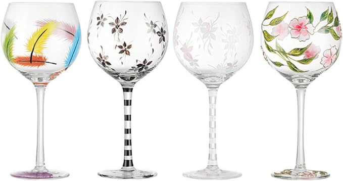 Unique Glass Goblet with Intricate Hand Painting Wine Glass Transparency High-Arched Cup Glassware for Gifting Drinkware Wine - Image 5