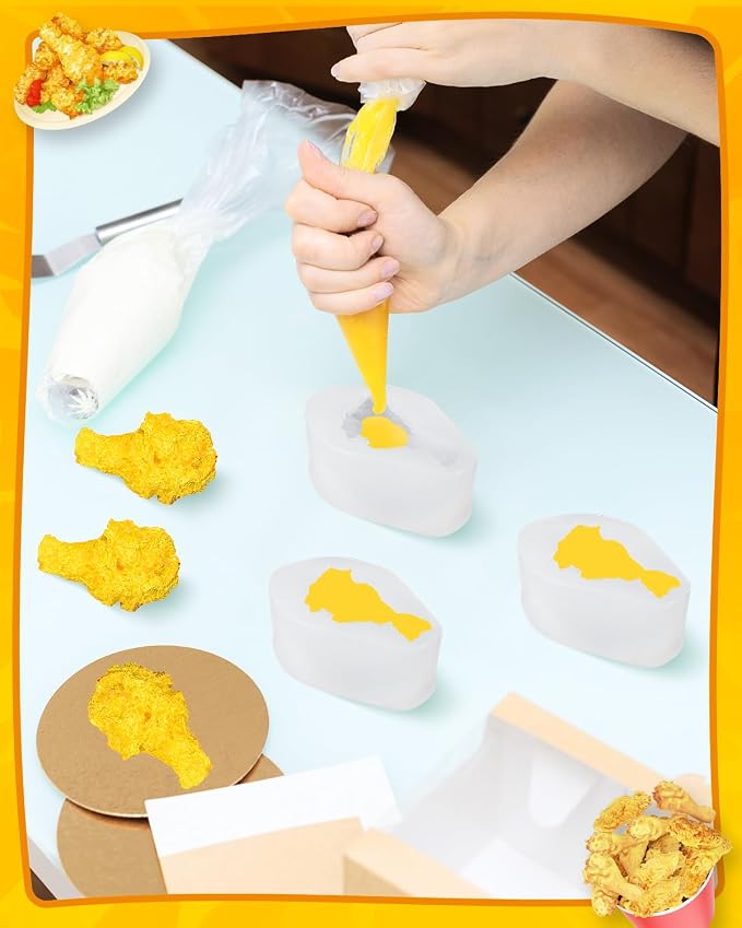 Simulation Chicken Leg Candle Molds, 3d Fried Chicken Drumstick Ice Cream Molds, Fake Food Chocolate Mould, Food Mold for Home Decorations Photo Props - Image 5