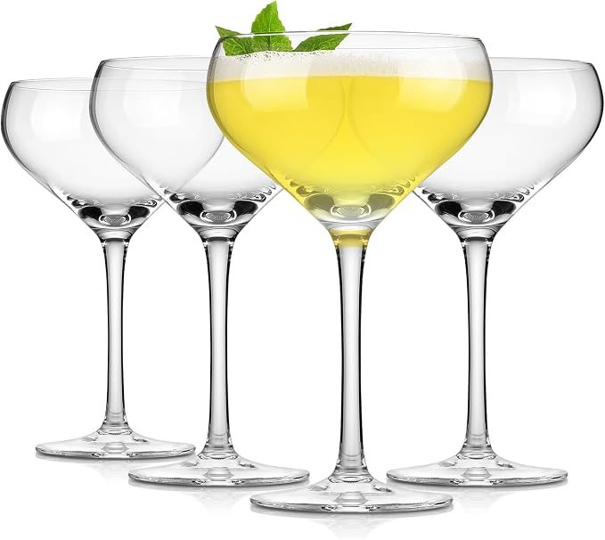 Royalrose Premium Delight 10.8 oz Martini Glasses Set of 4 (Coupe Glasses) | Cocktail Glasses for Wine, Mixed Drinks, Sparkling Water, Elegant Drinkware for Entertaining or Daily Use by RoyalroseLLC