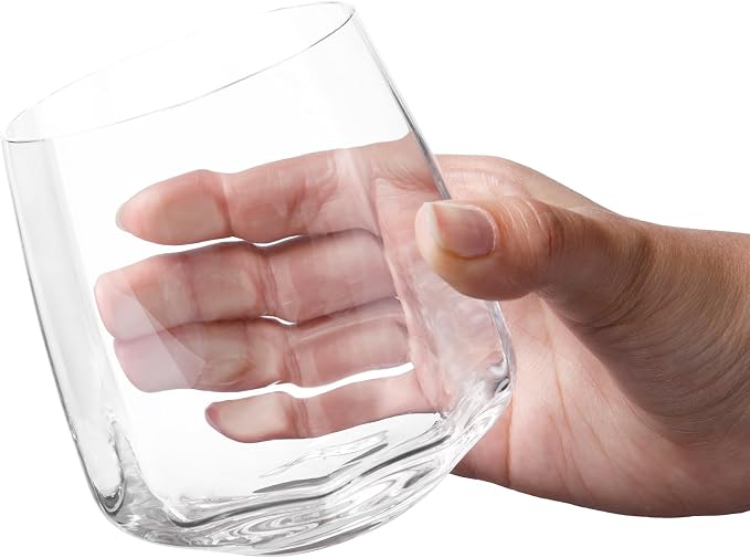 Larder & Vine Crystalline Glassware Tumbler Set, Artisan Drinkware for Cocktails, Water, Whiskey or Spirits, Handmade in Poland (Cafe Short) - Image 4