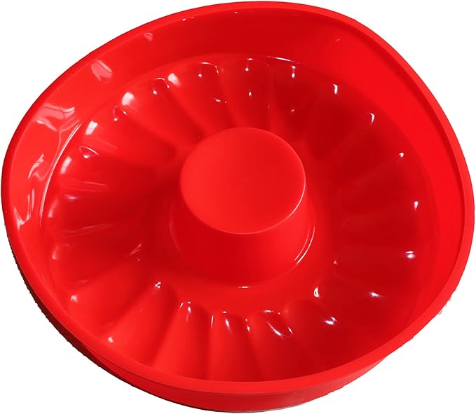 X-Haibei 9.5 Inch Round Cake Pan - Flexible Silicone Baking Mold for Cakes, Ice Cream, Jello, Bread, Cheesecake - Non-Stick, Dishwasher Safe