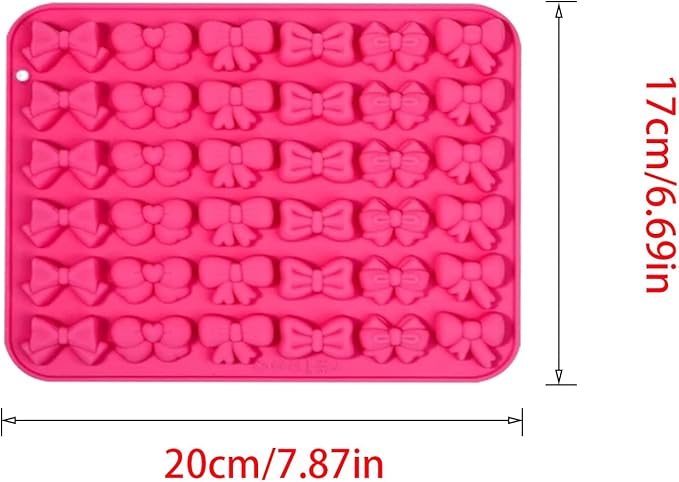 Silicone Mini Bow Molds, Featuring 6 Different Bow Shapes, Are Suitable For Making Candies, Jellies, Cookies, Sugarcraft, Pastries, Cake Decorations.