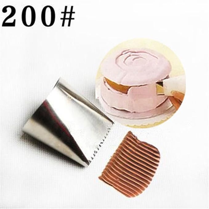 FantasyDay 3-piece Stainless Steel Piping Tips Piping Nozzles Cake Cookies Cupcake Icing Decorating Supplies Decorating Kits Frosting Icing Tips Baking Set Tools (Pattern Chart) #1