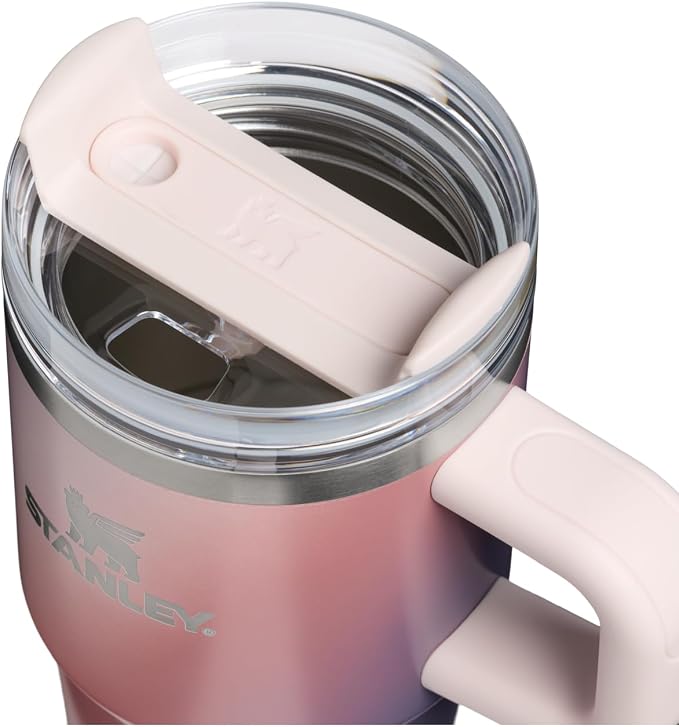 STANLEY Quencher H2.0 Flow State Tumbler, 20 oz, Dawn Spiral | Handle and Straw | 3-Position Lid | Cup Holder Compatible for Travel | Insulated Stainless Steel Cup | BPA-Free - Image 2