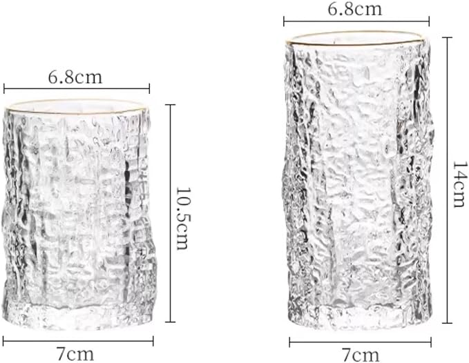 drinking glassware Bark Pattern Embossed Stemless Water Cups(Large) - Image 2