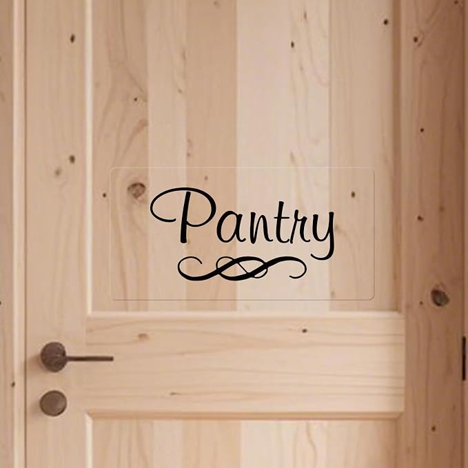Pantry Room Sticker 10 × 5 Inches Vinyl Self-Adhesive Descal 10 PCS | Waterproof, Oil-proof, Strong adhesive, Removable, Tear resistance, Scratch resistance, For home, kitchen, room door, windows - Image 6