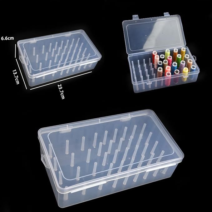 3pcs Piping Tips Organizer with Fixed Pins 72/126-Capacity Cake Decorating Storage Box for Baking Tools (1pcs-42 transparent color)