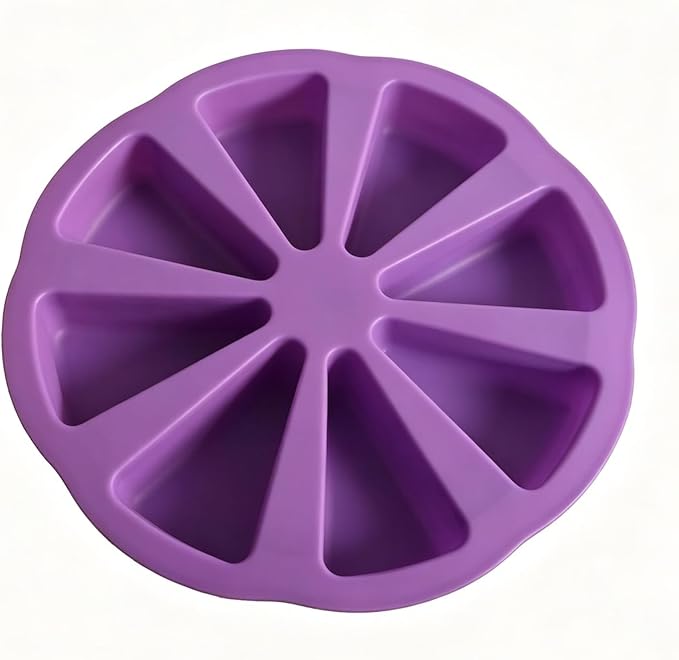 Silicone Dessert Mold Silicone Cake Mold Baking 8 Cavity Non Stick Multipurpose Baking Pan Easy Release Flexible with 8 Connected Cavities for Cakes Bread Chocolate Pizza (Purple) by Unknown