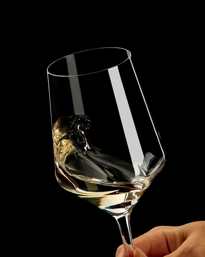 OJA Wine Glasses Set, Crystal Red Hand Blown Wine Glass, Set of 6, 15 oz | Long Stem, Thin Rim, Premium, Perfect for Red or White, Daily Use, Unique Wedding Anniversary or Birthday Gift - Image 2