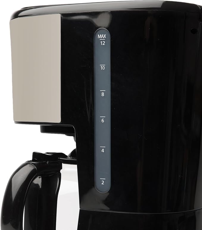 HADEN 12-Cup Programmable Coffee Maker for Home or Office, Putty & Chrome – Drip Brewer Machine with Brew Strength, Delay Brewing, Auto Shut-Off and Reusable Washable Water Filter - Image 9