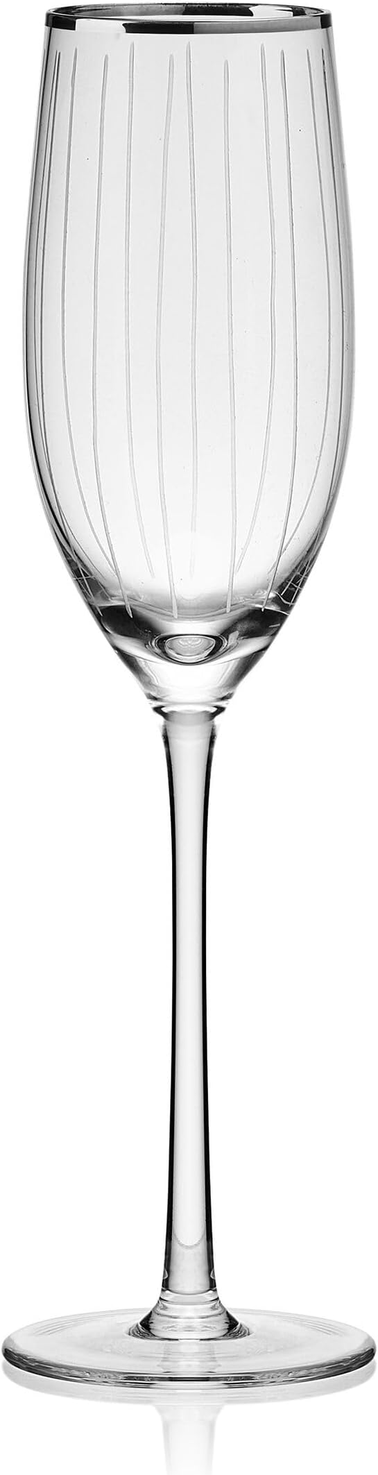 Mikasa Cheers Set of 4 Platinum Rim Champagne Flutes, 8 Ounce - Image 7