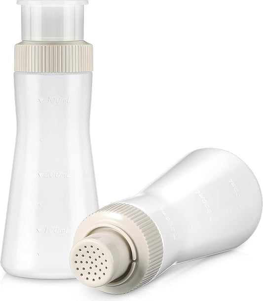 Havawish 1 Pcs Cake Syrup Dispense 12 Oz/350ml Graduated Plastic Squeeze Bottle for Soaking Honey Syrup Rain Spray Bottle with Sealing Lid Easy Storage Reusable Baking Tools (White)