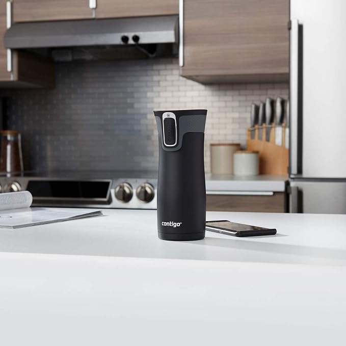 Contigo West Loop Stainless Steel Travel Mug with AUTOSEAL Lid, 16oz., Stainless Steel/Black - Image 2