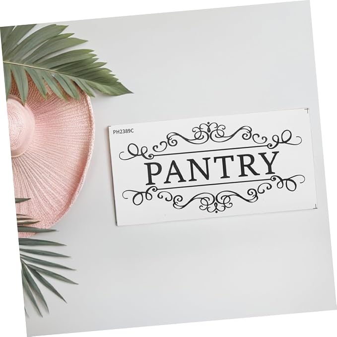 ABOOFAN 4Pcs Removable Pantry Sign Decals for Home Commercial Kitchen Decor Elegant Utility Room Labels Vintage Wall Decoration - Image 5