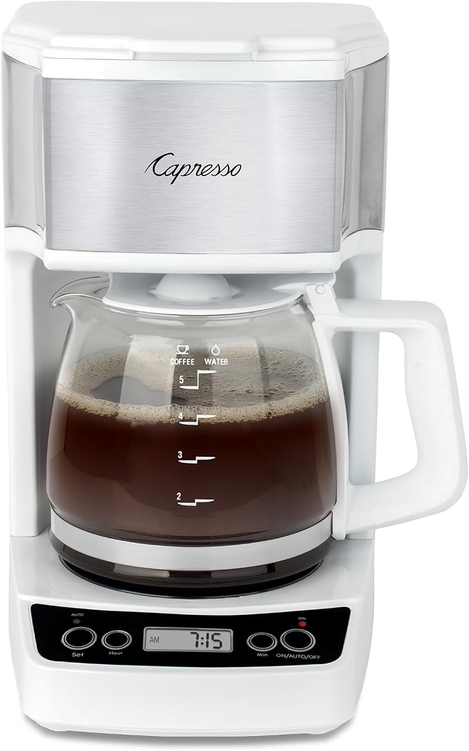 Capresso 5-Cup Mini Drip Coffee Maker, White by Capresso