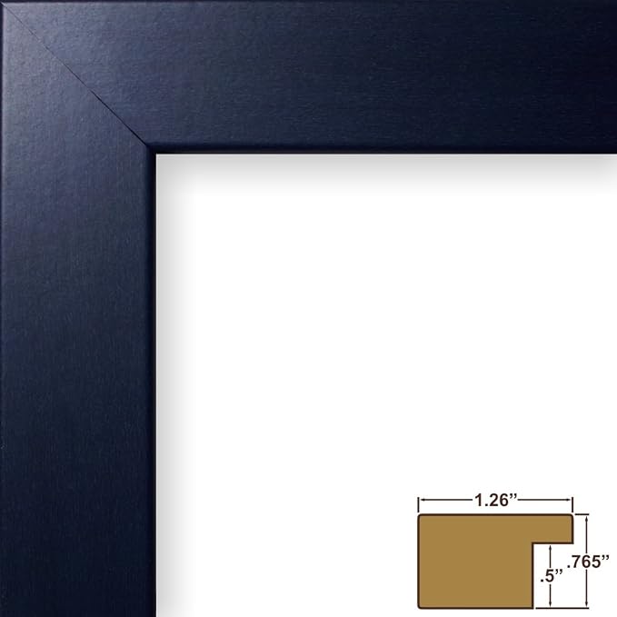 Craig Frames 14 by 16-Inch Picture Frame, Smooth Wrap Finish, 1.25-Inch Wide, Blue - Image 2