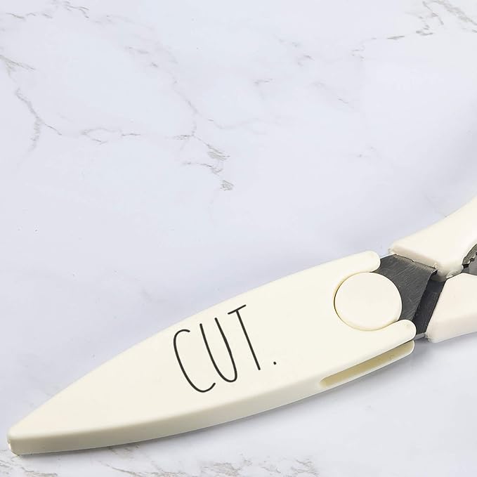 Rae Dunn Kitchen Scissors- Stainless Steel Kitchen Shears, Cooking Scissors for Cutting Meat, Chicken, Herbs and Produce with Blade Cover and Soft Grip Handles (Multi 2 Pack) - Image 4