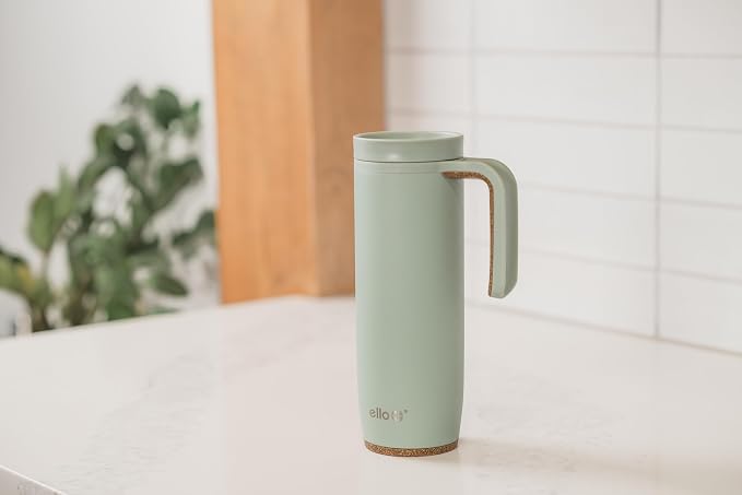 Ello Magnet 18oz Vacuum Insulated Stainless Steel Travel Mug with Side Handle and Leak-Proof Slider Lid and Built-in Coaster, Keeps Hot for 5 Hours, Perfect for Coffee or Tea, BPA-Free - Image 2