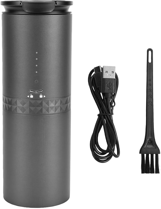 All in One Portable Coffee Maker Machine, Integrated Electric Coffee Grinder and Coffee Brewer Combo, Compact Portable Coffee Equipment for Household Daily Use, Camping by Kuuleyn